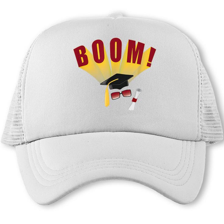 Boom Graduation Hat And Diploma For Proud Graduate Trucker Cap