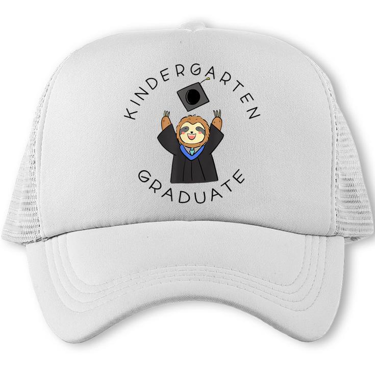 Boys Girls Kindergarten Graduate Sloth Graduation Cap Trucker Cap