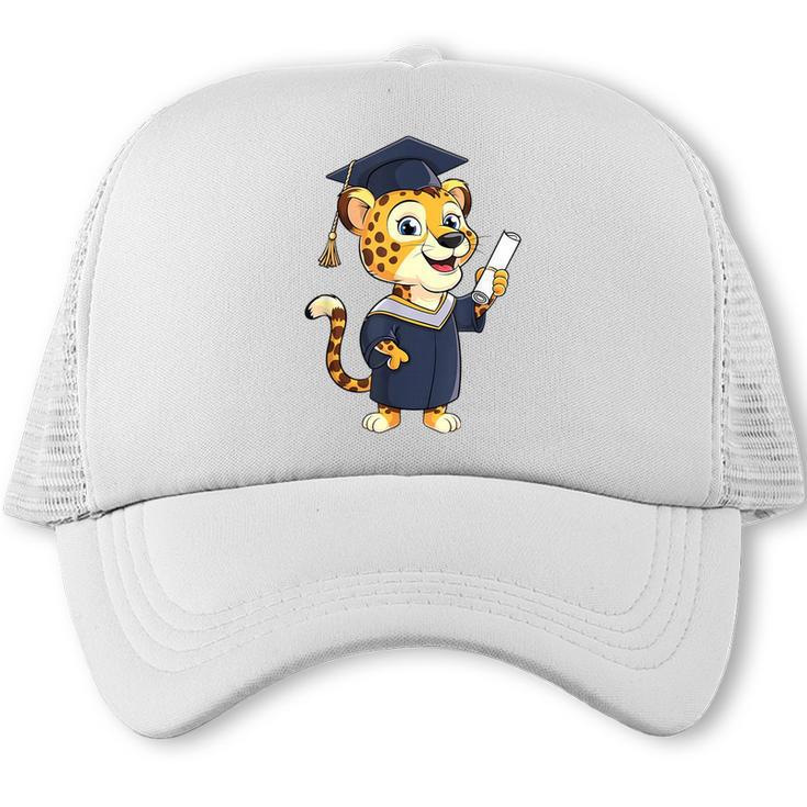 Cheetah Graduation Cute Kindergarten Elementary High School Trucker Cap