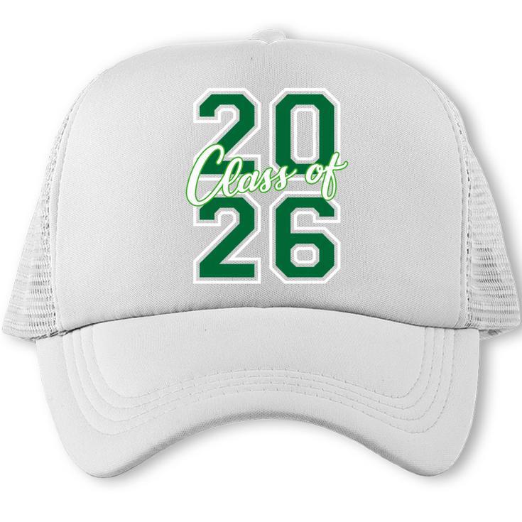 Class Of 2026 Graduation Varsity Green And On The Back Trucker Cap