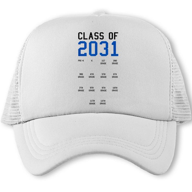 Class Of 2031 Graduation T-Shirt With Space For Handprints Trucker Cap