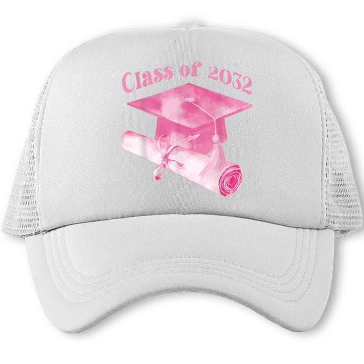 Class Of 2032 Senior 2032 Back To School 2032 Graduation Cap Trucker Cap