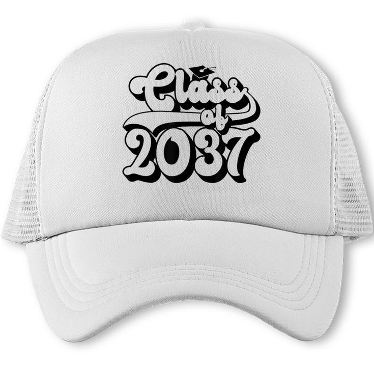 Class Of 2037 Senior Retro 2037 Grad Graduate Graduation Trucker Cap
