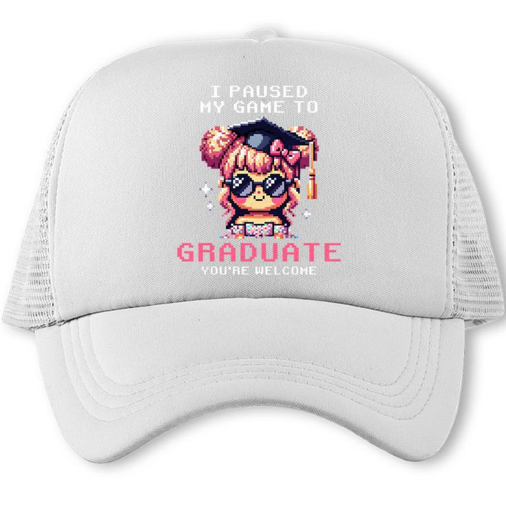Classic I'm From The 1900s Retro Games Graduating Girl Premium Trucker Cap