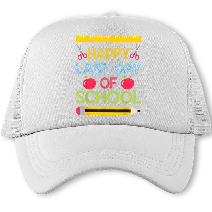 Cool Stylish Happy Last Day Of School Shirt Graduation Trucker Cap