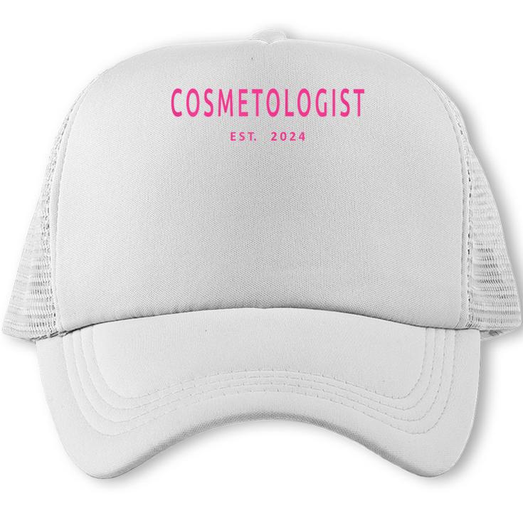 Cosmetologist Est 2024 Graduation Beauty School Cosmetology Trucker Cap