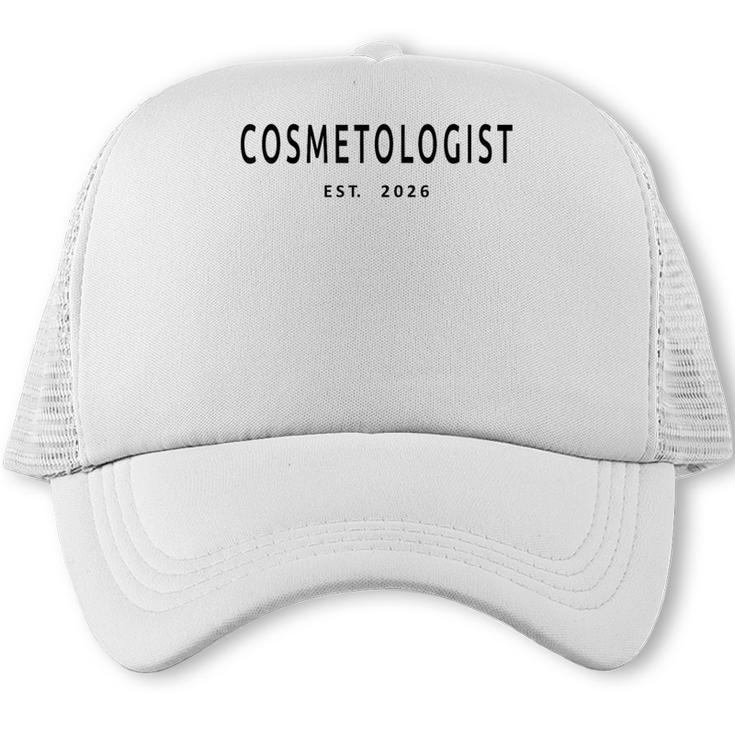 Cosmetologist Est 2026 Beauty School Cosmetology Graduation Trucker Cap