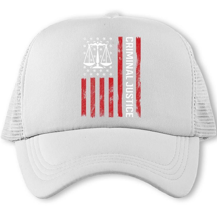 Criminal Justice Major College Student Graduate Graduation Premium Trucker Cap