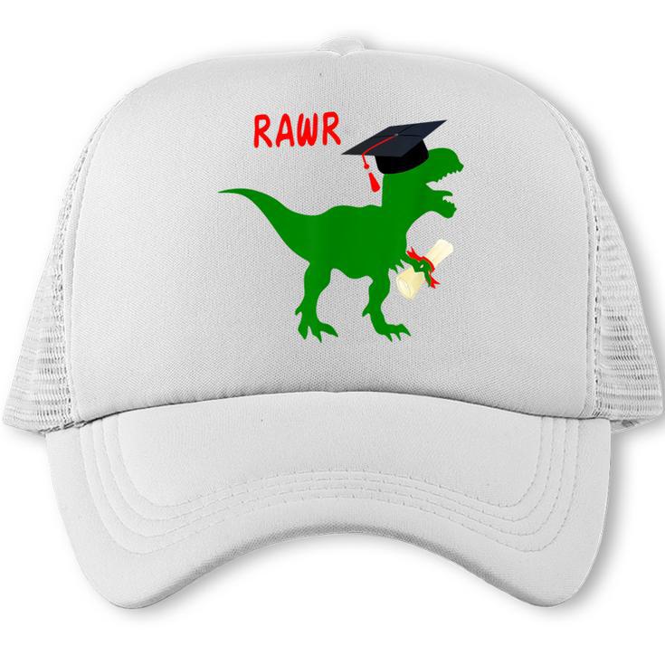 Dinosaur Rawr Diploma Graduate Graduation Trucker Cap