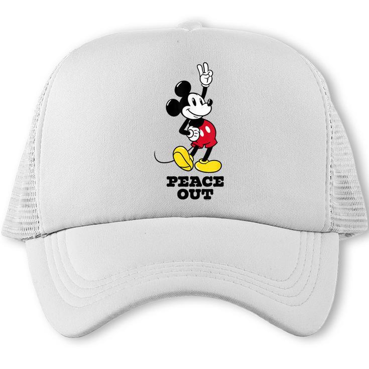 Disney Mickey Mouse Peace Out Totally Retro Graduation Trucker Cap