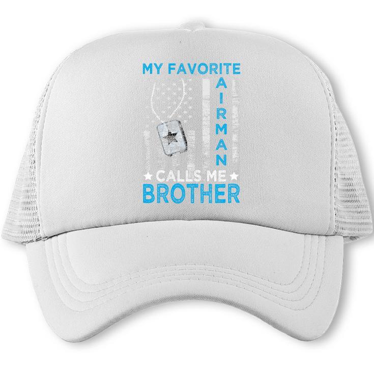 My Favorite Airman Calls Me Brother Airman Graduation Premium Tri-Blend Trucker Cap