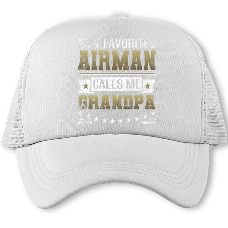 My Favorite Airman Calls Me Grandpa Airman Graduation Premium Trucker Cap