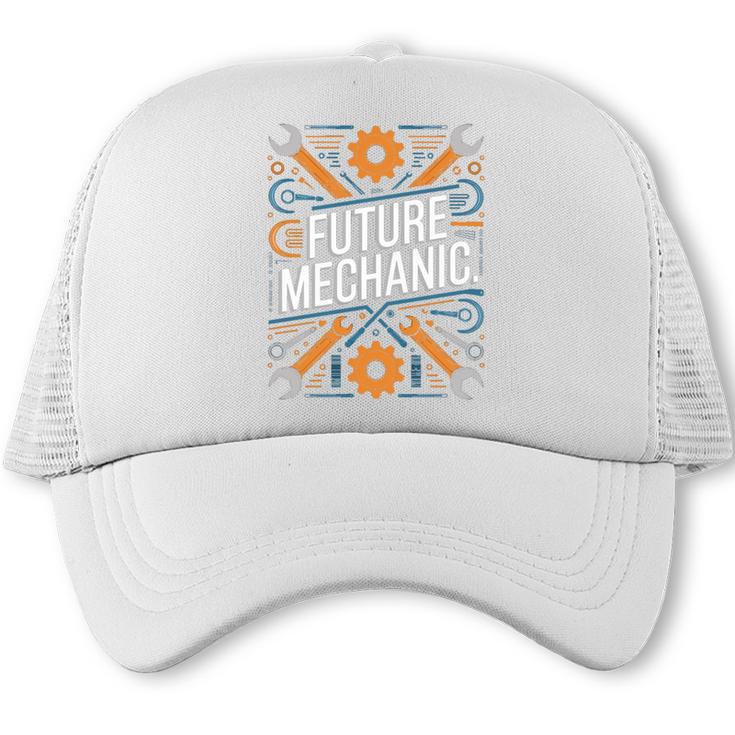 Future Mechanic Graduation School Kids Toddler Women Men Gag Trucker Cap