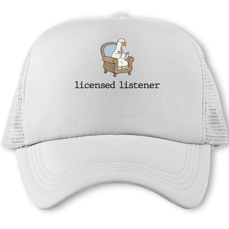 Goose Licensed Listener Psychology School Graduation Trucker Cap