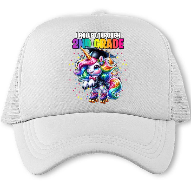 Graduation 2nd Grade Unicorn Roller Skate Girls Grad Trucker Cap