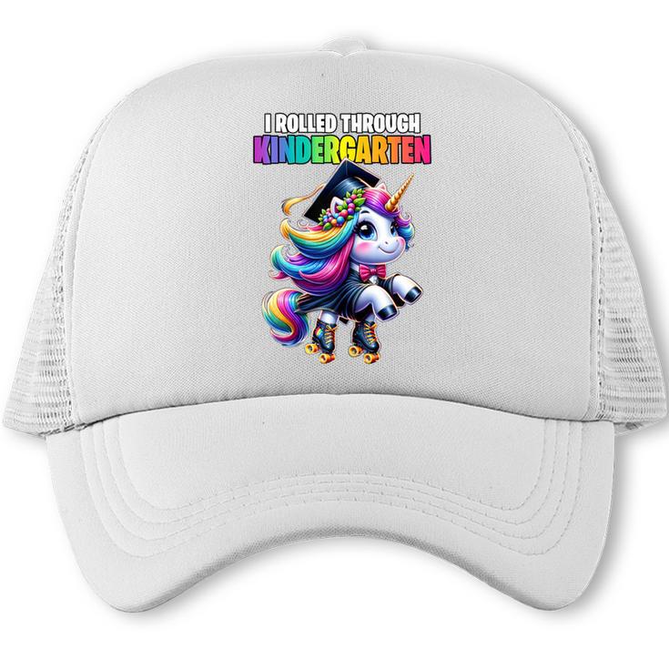 Graduation Kindergarten Unicorn Roller Skate Girls Grad Trucker Cap