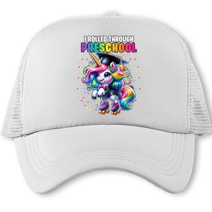 Graduation Preschool Unicorn Roller Skate Girls Pre-K Grad Trucker Cap