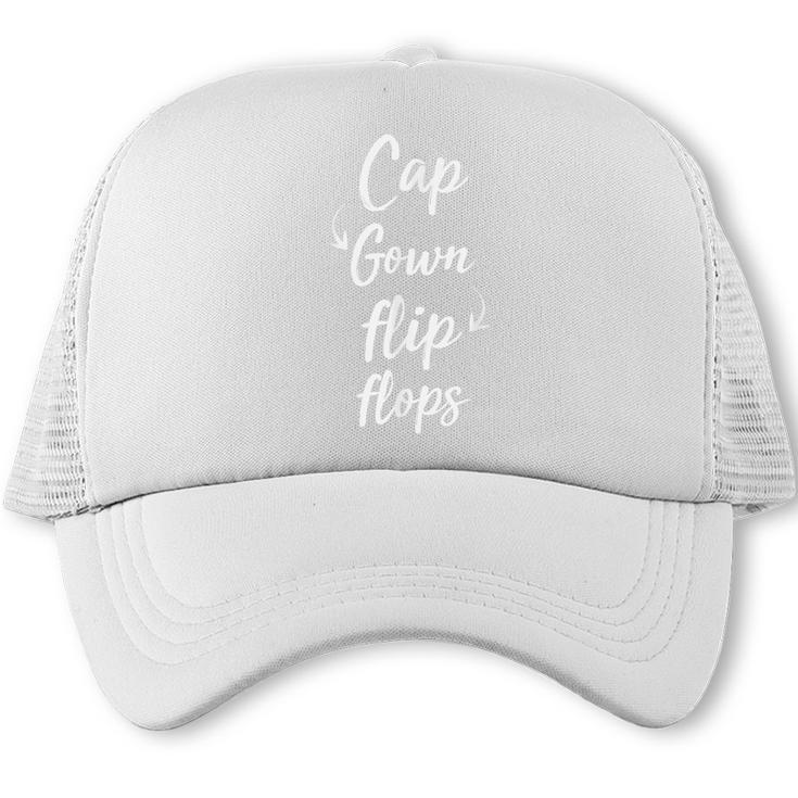 Graduation Shirt Cap Gown Flip Flops T-Shirt Trucker Cap
