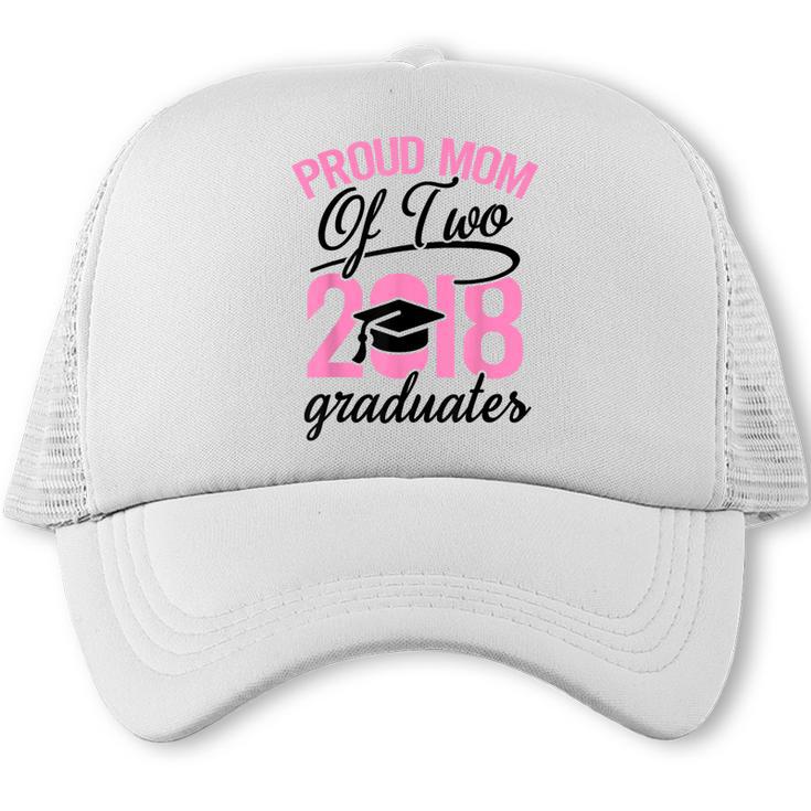 Graduation Shirt For Mom With Twins Proud Mom Of Two Trucker Cap