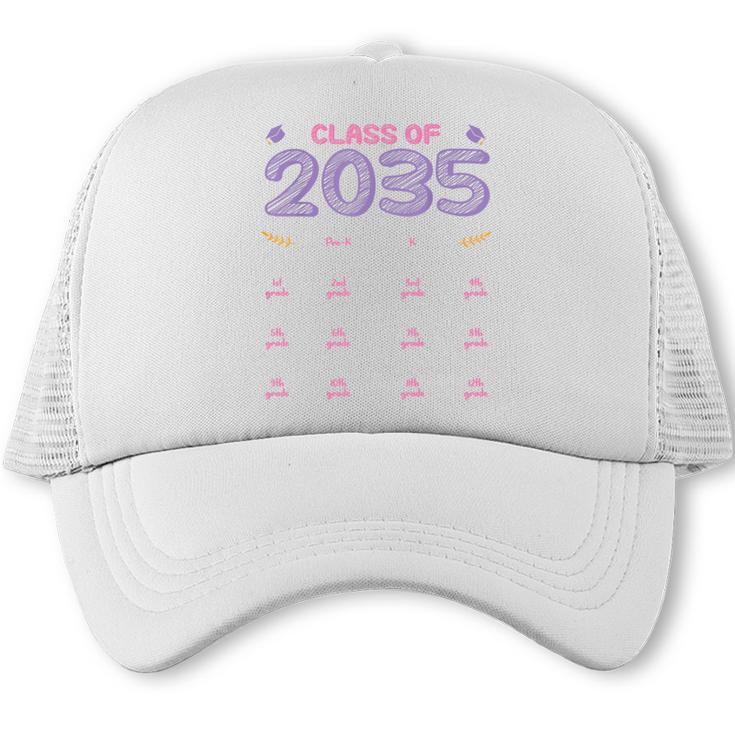 Grow With Me Graduation First Day Of School Class Of 2035 Trucker Cap