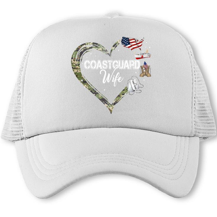 Heart Coast Guard Wife Coast Guard Graduation Wife USCG Wife Trucker Cap