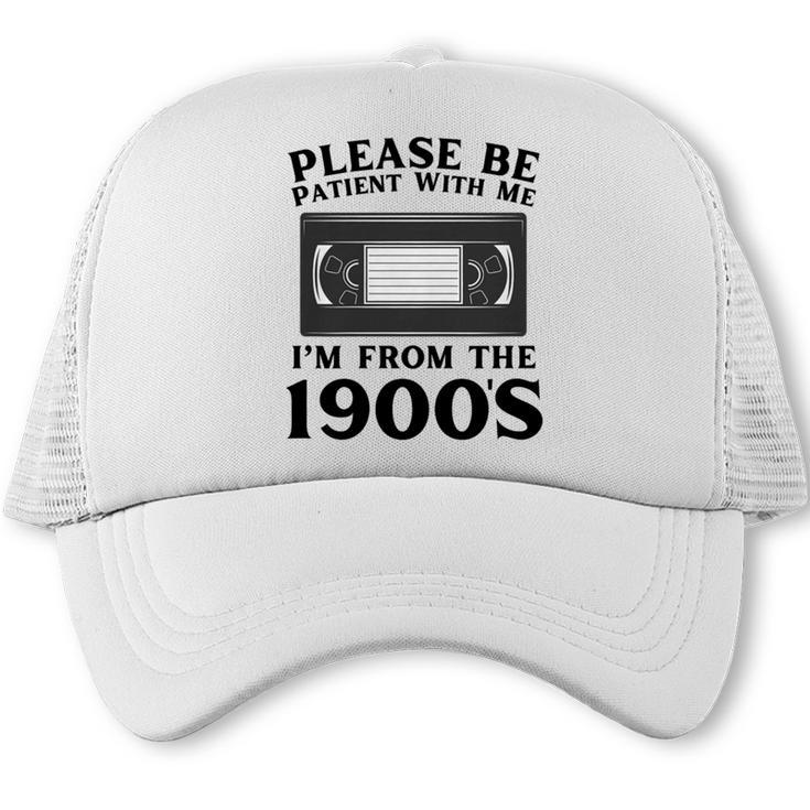 Over The Hill Please Be Patient I'm From The 1900s VHS Premium Tri-Blend Trucker Cap