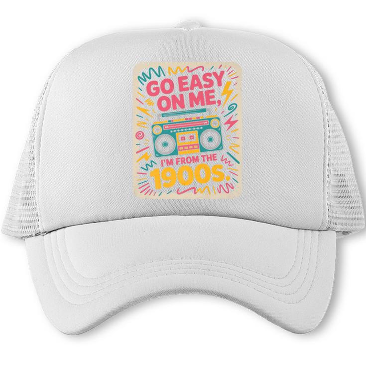 I'm From The 1900s 80s Millennial Boom Box Radio Premium Trucker Cap