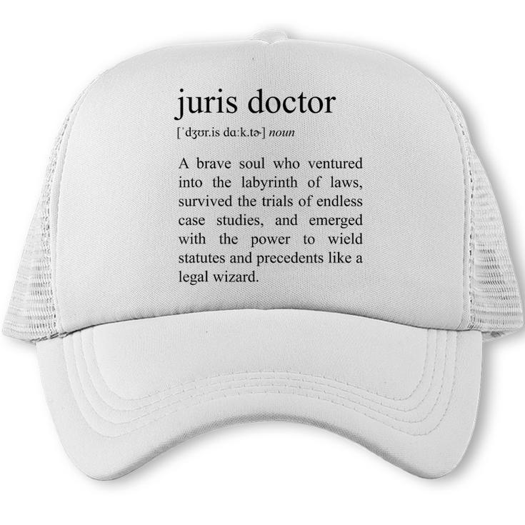 Juris Doctor Definition Law School Graduation Trucker Cap