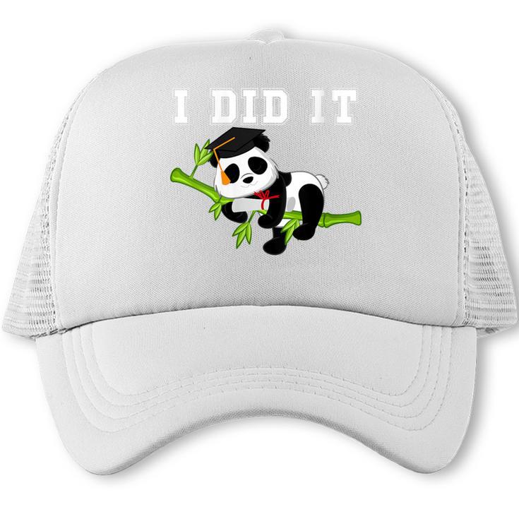 I Did It Kawaii Panda With Graduation Cap Diploma Trucker Cap