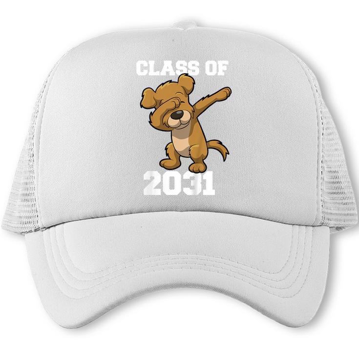 Kids Class Of 2031 Shirt Graduation Dabbing Dog Shirt Trucker Cap