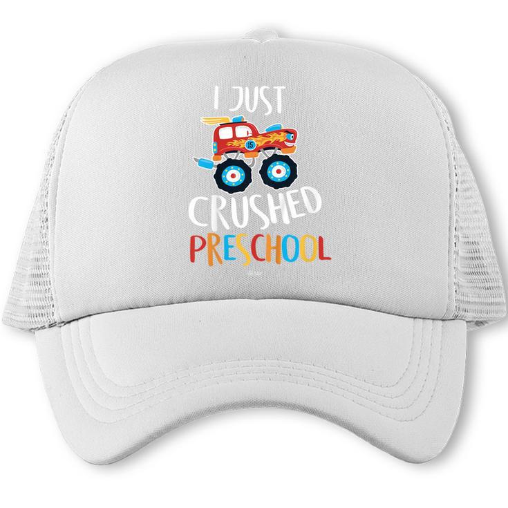 Kids I Just Crushed Preschool Monster Graduation Pre-K Shirt Trucker Cap