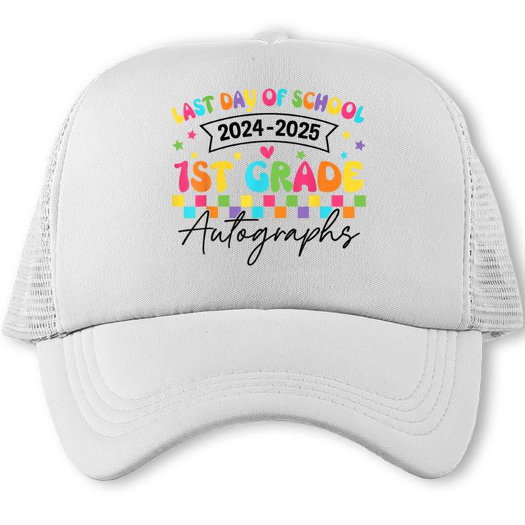 Last Day Of School Autograph 1st Grade Graduation Boys Girls Trucker Cap