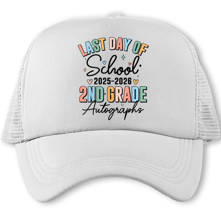 Last Day Of School Autograph 2nd Grade Graduation Boys Girls Trucker Cap