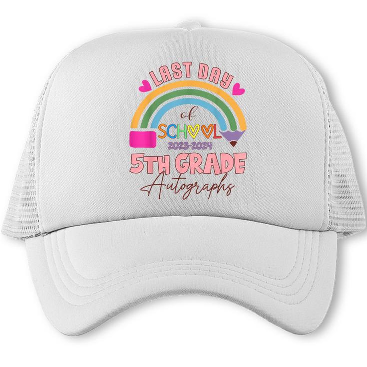 Last Day Of School Autograph 5th Grade Graduation Boys Girls Trucker Cap