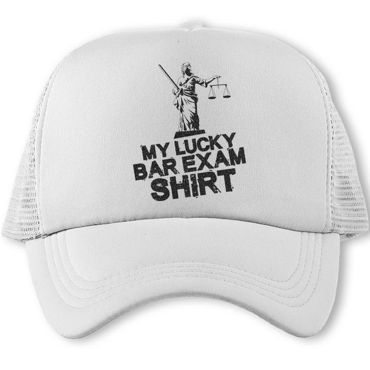 Law School Graduation My Lucky Bar Exam Shirt Lawyer Trucker Cap
