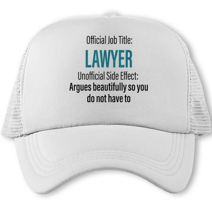 Lawyer Definition Quote Attorney Student Graduation Trucker Cap