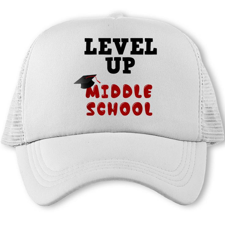 Level Up Middle School 5th Grade Graduation Trucker Cap