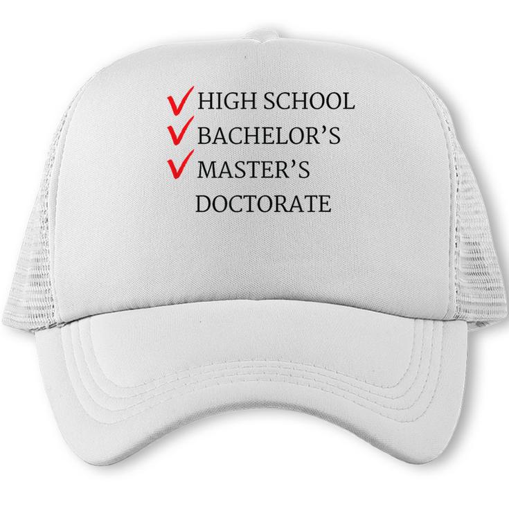 Master's Degree Graduation Graduate Trucker Cap