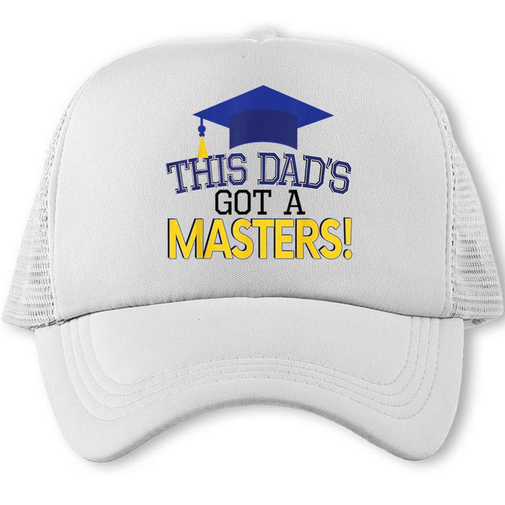 Masters Degree Proud Dad Graduation Shirt MBA Social Work Trucker Cap