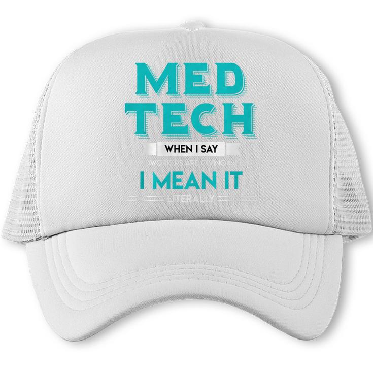 Med Tech Medical Technician Gag Lab Graduation Premium Trucker Cap
