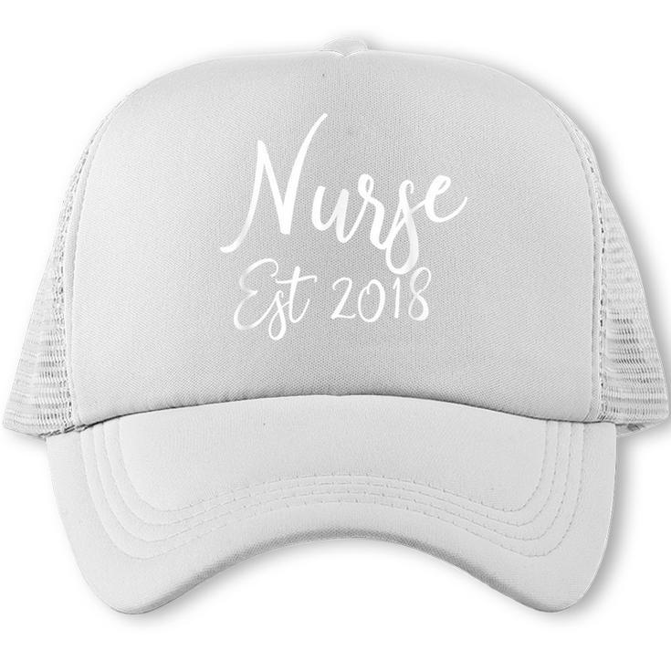 Nurse Est 2018 Shirt Nursing School Graduation Him Her Trucker Cap