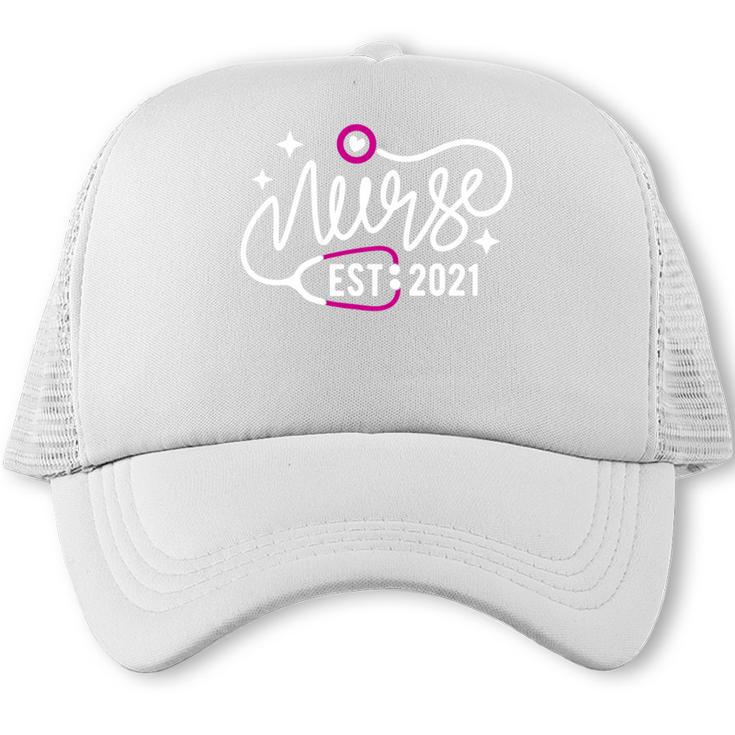 Nurse Established 2021 RN Nursing School Nurse Graduation Trucker Cap