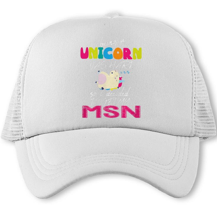 Nurse MSN Graduation Unicorn T-Shirt Nursing School Trucker Cap