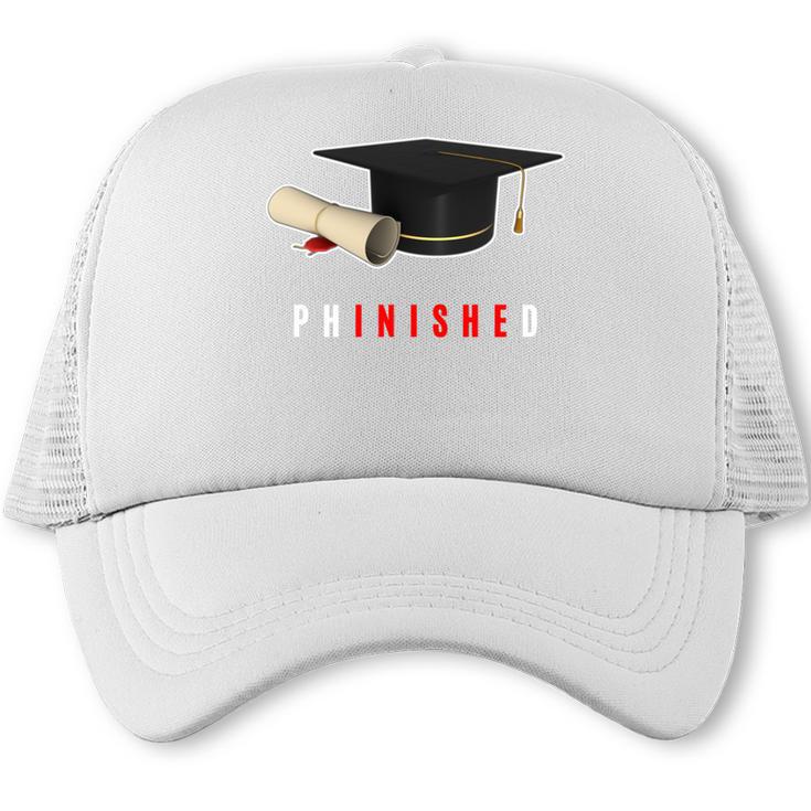 PhD Graduation Celebration For Finished Phd Grad Men Women Trucker Cap