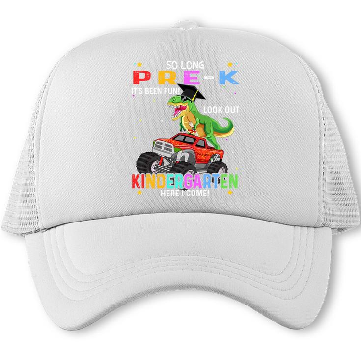 Pre k Graduation 2025 Pre-k Kindergarten Graduate Dinosaur Premium Tri-Blend Trucker Cap