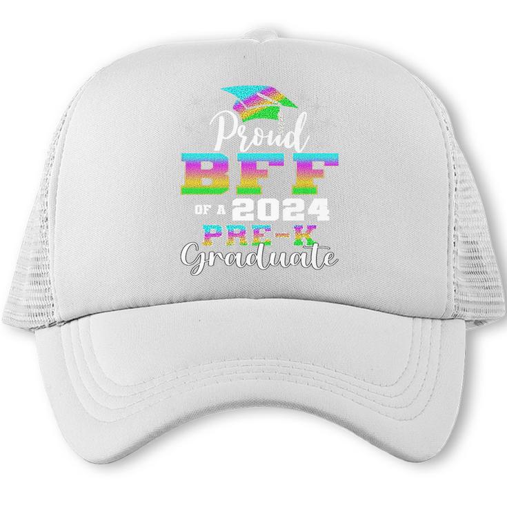 Proud Bff Of PreK School Graduate 2024 Graduation Bff Premium Trucker Cap