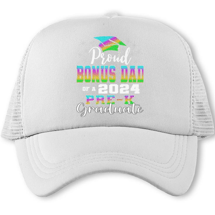 Proud Bonus Dad Of PreK School Graduate 2024 Graduation Premium Trucker Cap