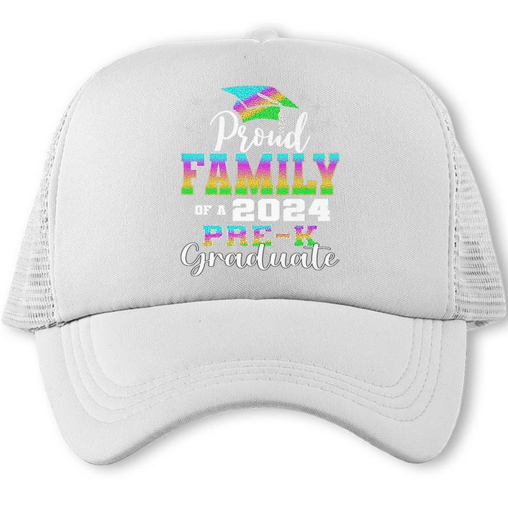 Proud Family Of PreK School Graduate 2024 Graduation Family Premium Trucker Cap