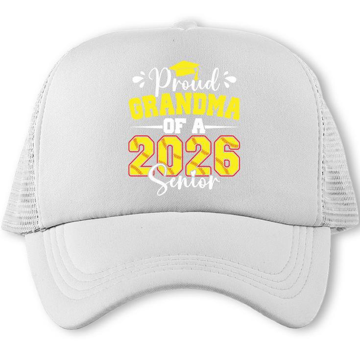 Proud Grandma Of A 2026 Senior Softball Graduation Matching Trucker Cap