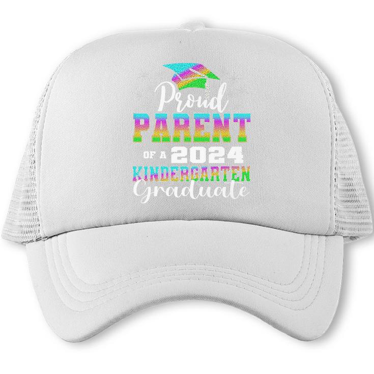 Proud Parent Of Kindergarten Graduate 2024 Graduation Parent Premium Trucker Cap
